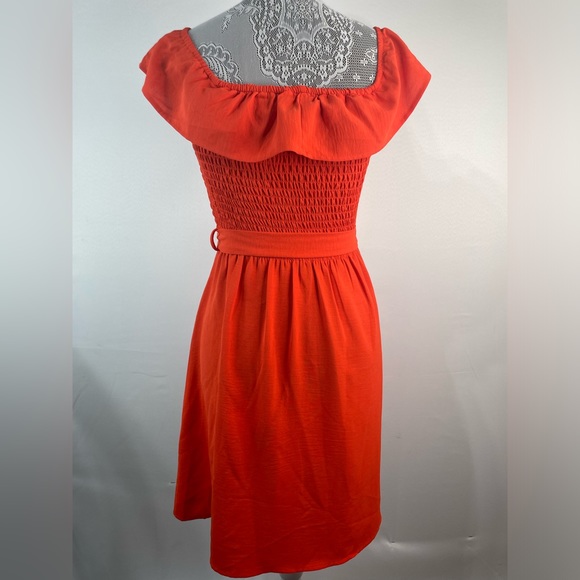 Monteau Dress Womens Extra Small Mini Slit Ribbed Top Belted Spring Summer Event - Picture 4 of 6